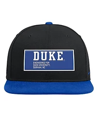 Nike Men's Black/Royal Duke Blue Devils 2025 On-field Patch Pro Dri-fit Snapback Hat