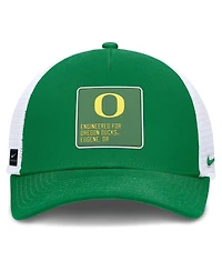 Nike Men's Green/White Oregon Ducks 2025 On-field Rise Engineered Trucker Adjustable Hat