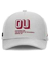 Jordan Men's Gray Oklahoma Sooners 2025 Sideline Dust Pinched Rise Adjustable Hat