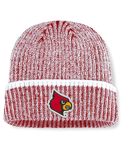 Fanatics Men's Red/White Louisville Cardinals Haze Cuffed Knit Hat