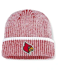 Fanatics Men's Red/White Louisville Cardinals Haze Cuffed Knit Hat
