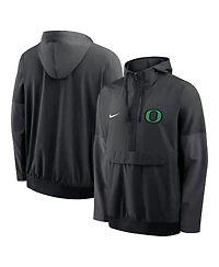 Nike Men's Black Oregon Ducks Anorak Half-Zip Hoodie Jacket