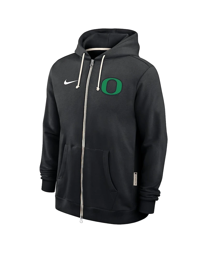 Nike Men's Black Oregon Ducks 2025 Sideline Standard Issue Dri-fit Full-Zip Hoodie