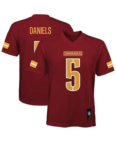Outerstuff Big Boys and Girls Jayden Daniels Burgundy Washington Commanders Replica Player Jersey