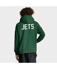 Nike Men's Green New York Jets Sideline Standard Issue Alt 2 Dri-fit Hoodie