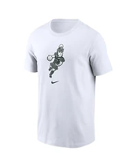 Nike Men's White Michigan State Spartans Basketball Sparty Sport T-Shirt