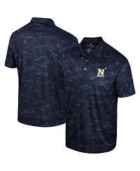 Colosseum Men's Navy Midshipmen Daly Print Polo Shirt