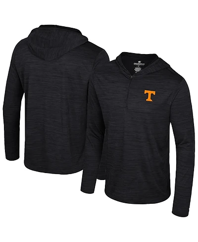 Colosseum Men's Black Tennessee Volunteers Always Sunny Lightweight Quarter-Zip Hoodie