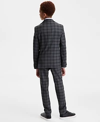 Kenneth Cole Reaction Big Boys 2-Piece Plaid Pattern Suit Set