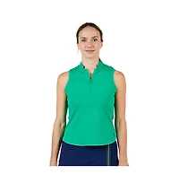 Sofibella Green Spirit Sleeveless Zen Womens Golf Polo
