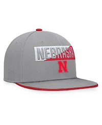 Fanatics Men's Gray Nebraska Huskers Duo Snapback Hat