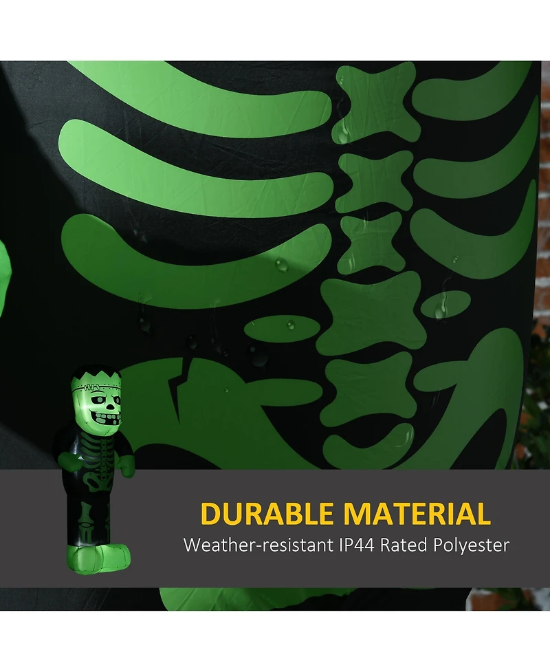 Homcom 8FT Outdoor Halloween Inflatable Skeleton Frankenstein