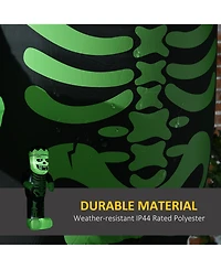 Homcom 8FT Outdoor Halloween Inflatable Skeleton Frankenstein