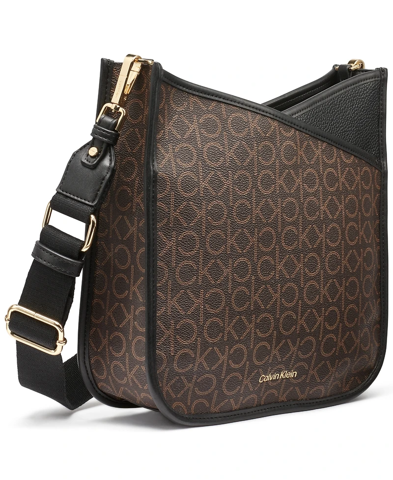 Calvin Klein Lyla Signature Adjustable Crossbody with Web Strap