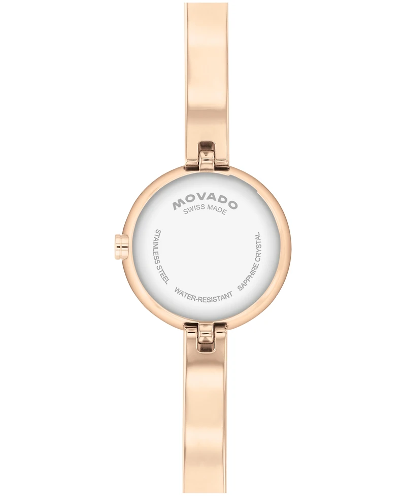 Movado Women's Museum Bangle Round Swiss Quartz Mid Rose Watch, 21.50mm