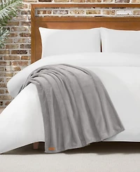 Lucky Brand Solid Plush Throw, 50" x 70"