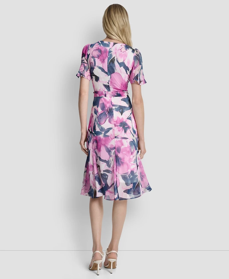 Dkny Women's Abstract-Print Midi Dress