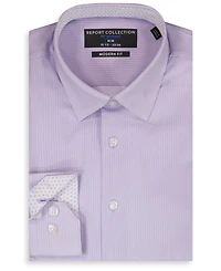 Report Collection Men's 4-Way Geo Print Dress Shirt