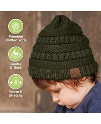 KeaBabies 3pk Warmzy Baby Beanies, 0-36 months Hats, Winter Hat for Newborn, Infant, Toddlers, Boys, Girls