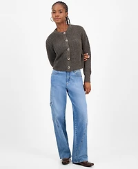 And Now This Petite Front-Button Long Sleeve Cardigan, Macy's Exclusive
