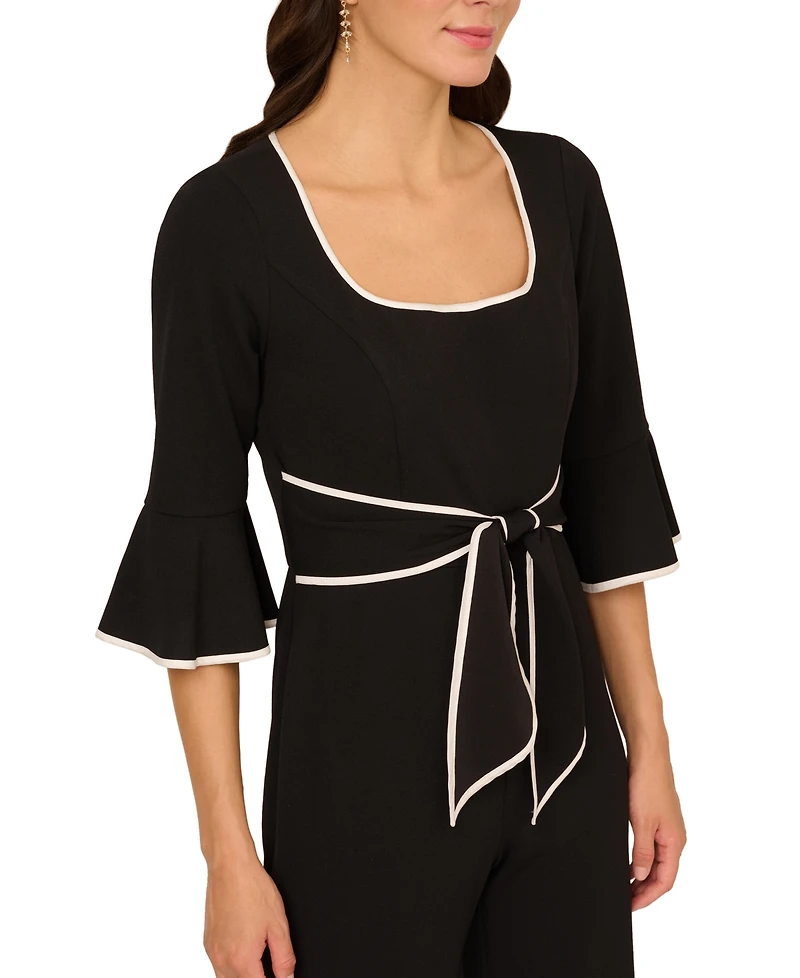 Adrianna Papell Women's Tie Waist Jumpsuit