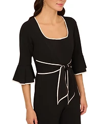 Adrianna Papell Women's Tie Waist Jumpsuit