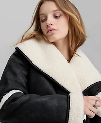 And Now This Petite Long Sleeve Sherpa Jacket, Macy's Exclusive
