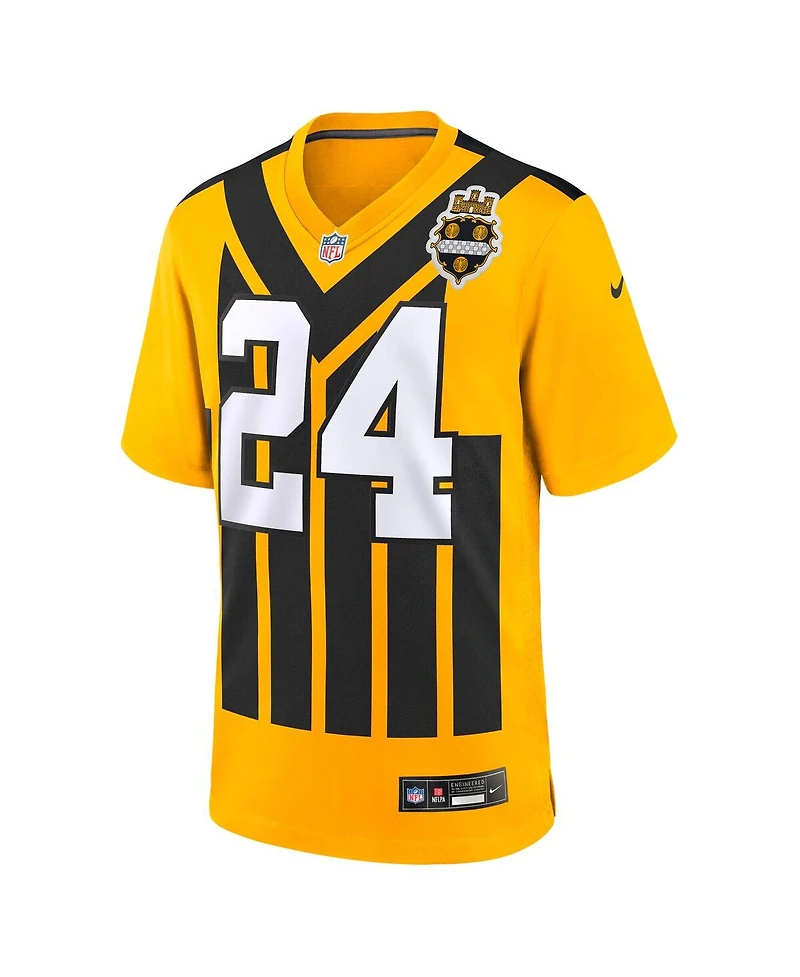 Nike Men's Joey Porter Jr. Gold Pittsburgh Steelers Alternate 1933 Throwback Game Jersey