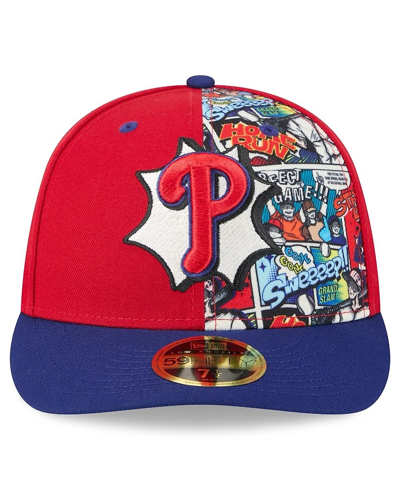 New Era Men's Red/Royal Philadelphia Phillies 2025 Mlb Diamond Hero Edition Low Profile 59FIFTY Fitted Hat