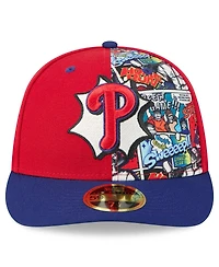New Era Men's Red/Royal Philadelphia Phillies 2025 Mlb Diamond Hero Edition Low Profile 59FIFTY Fitted Hat