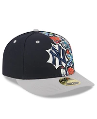 New Era Men's Navy/Gray York Yankees 2025 Mlb Diamond Hero Edition Low Profile 59FIFTY Fitted Hat