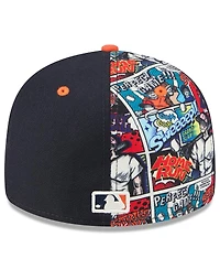 New Era Men's Navy/Orange Detroit Tigers 2025 Mlb Diamond Hero Edition Low Profile 59FIFTY Fitted Hat