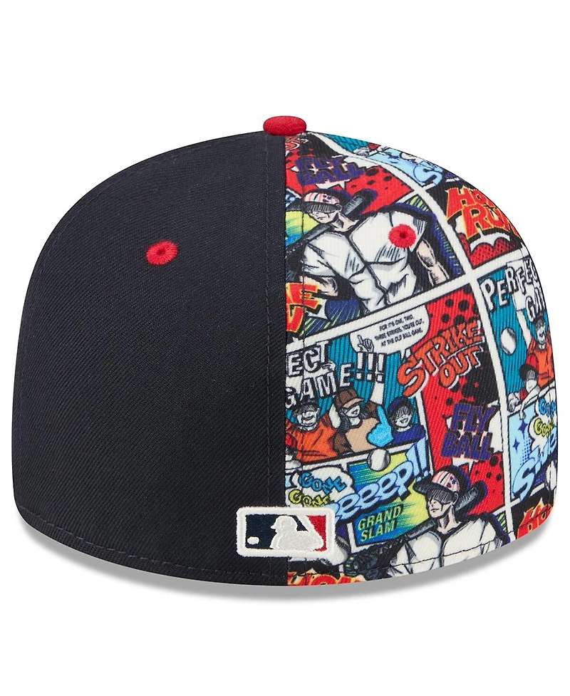 New Era Men's Navy/Red Atlanta Braves 2025 Mlb Diamond Hero Edition Low Profile 59FIFTY Fitted Hat
