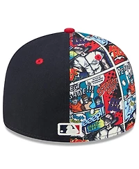 New Era Men's Navy/Red Atlanta Braves 2025 Mlb Diamond Hero Edition Low Profile 59FIFTY Fitted Hat