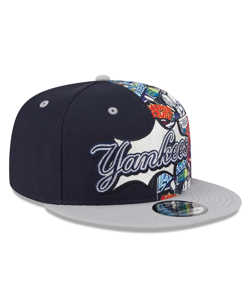 New Era Men's Navy/Gray New York Yankees 2025 Mlb Diamond Hero Edition 9FIFTY Snapback Hat