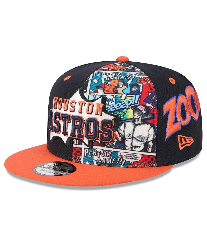 New Era Men's Navy/Orange Houston Astros 2025 Mlb Diamond Hero Edition 9FIFTY Snapback Hat