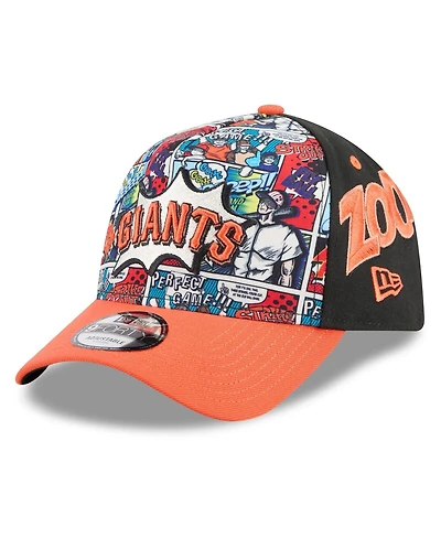 New Era Men's Black/Orange San Francisco Giants 2025 Mlb Diamond Hero Edition A-Frame 9FORTY Adjustable Hat