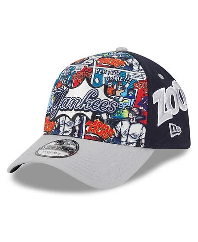 New Era Men's Navy/Gray New York Yankees 2025 Mlb Diamond Hero Edition A-Frame 9FORTY Adjustable Hat