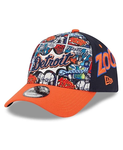 New Era Men's Navy/Orange Detroit Tigers 2025 Mlb Diamond Hero Edition A-Frame 9FORTY Adjustable Hat