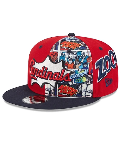 New Era Big Boys and Girls Red/Navy St. Louis Cardinals 2025 Mlb Diamond Hero Edition 9FIFTY Snapback Hat