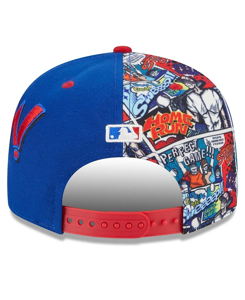 New Era Big Boys and Girls Royal/Red Chicago Cubs 2025 Mlb Diamond Hero Edition 9FIFTY Snapback Hat