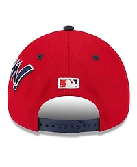 New Era Big Boys and Girls Red/Navy Washington Nationals 2025 Mlb Diamond Hero Edition A-Frame 9FORTY Adjustable Hat