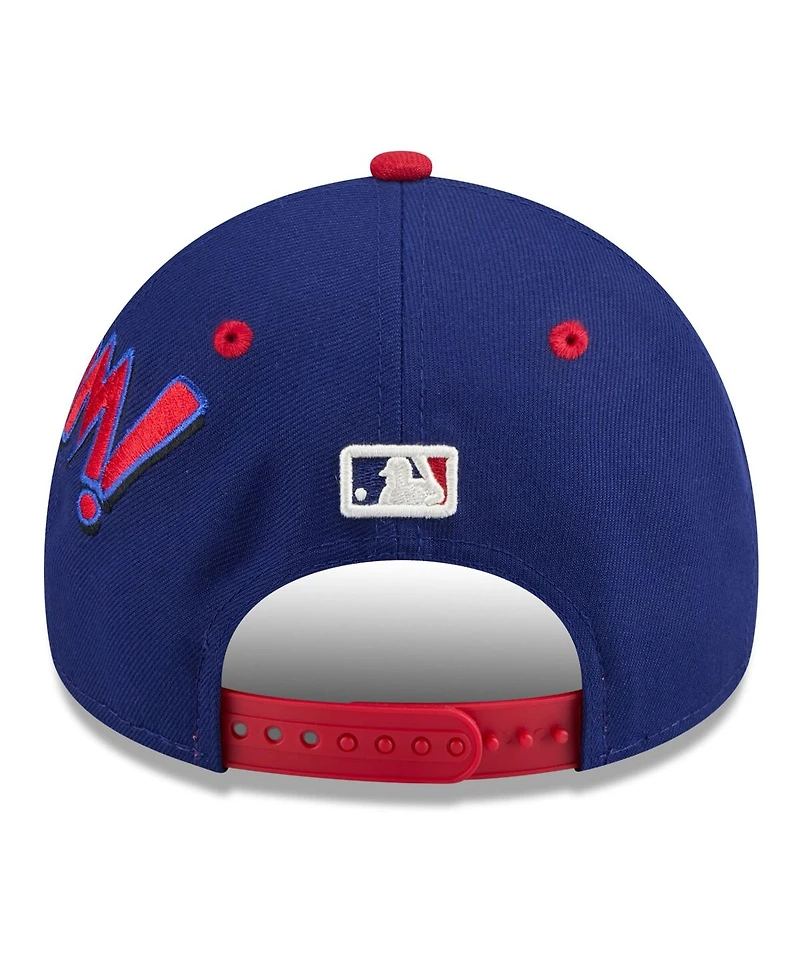 New Era Big Boys and Girls Royal/Red Texas Rangers 2025 Mlb Diamond Hero Edition A-Frame 9FORTY Adjustable Hat