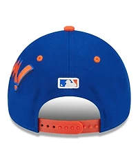 New Era Big Boys and Girls Royal/Orange New York Mets 2025 Mlb Diamond Hero Edition A-Frame 9FORTY Adjustable Hat