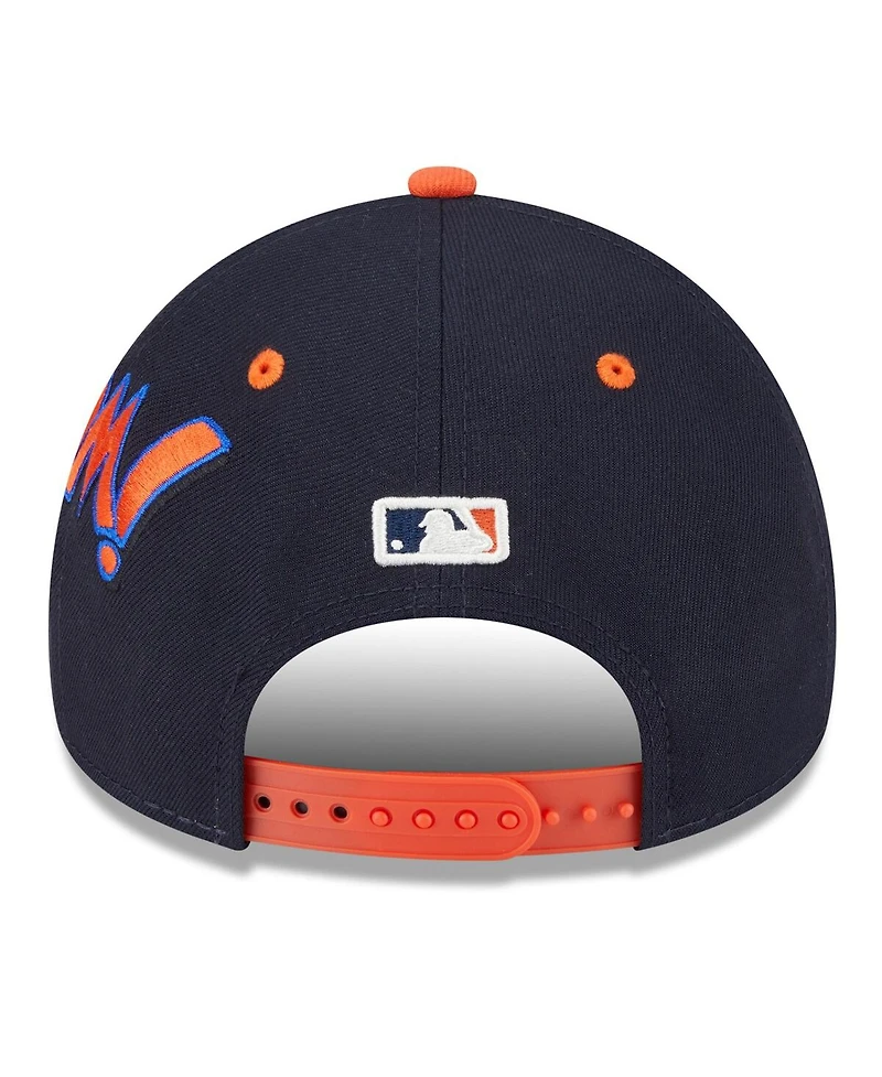 New Era Big Boys and Girls Navy/Orange Houston Astros 2025 Mlb Diamond Hero Edition A-Frame 9FORTY Adjustable Hat