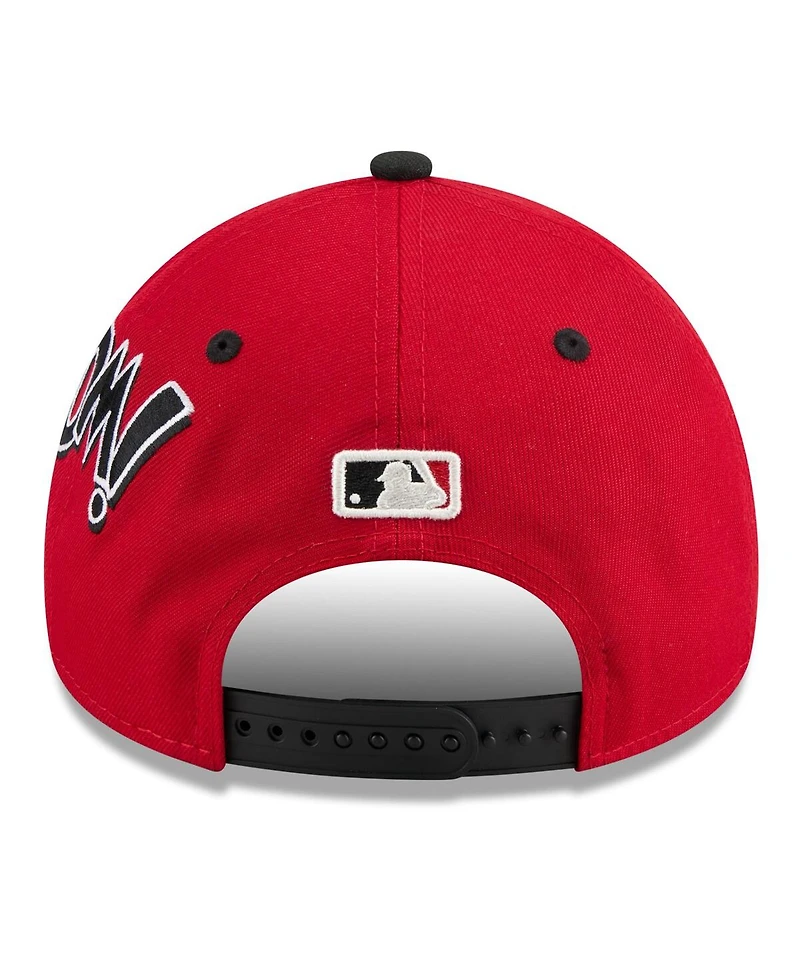 New Era Big Boys and Girls Red/Black Cincinnati Reds 2025 Mlb Diamond Hero Edition A-Frame 9FORTY Adjustable Hat