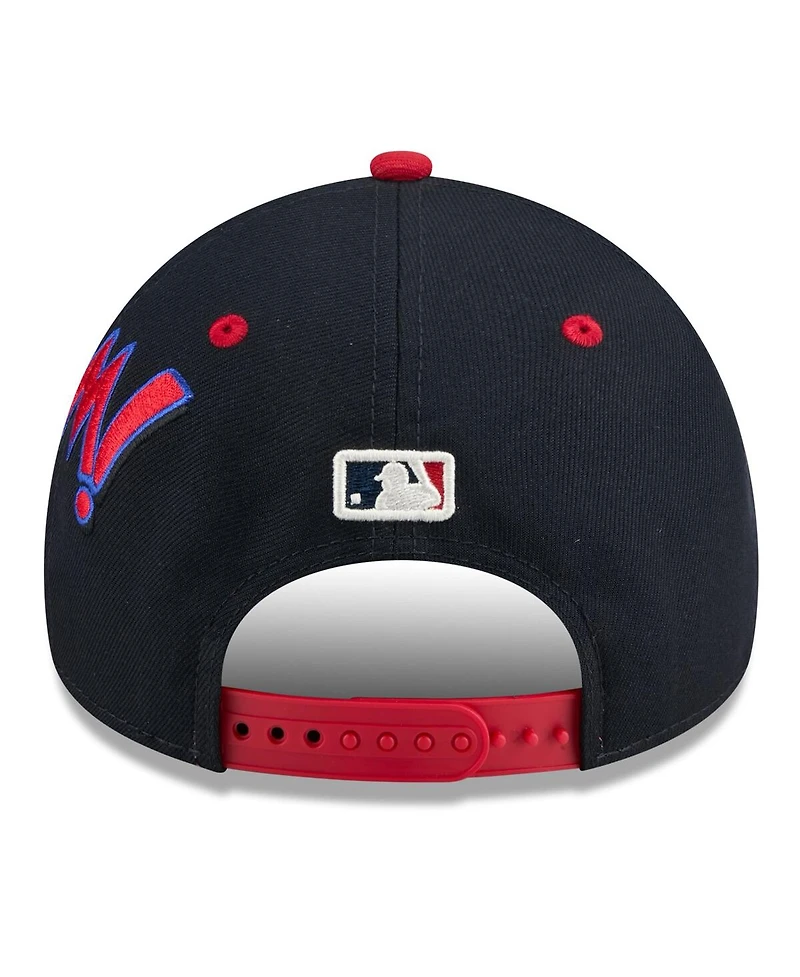 New Era Big Boys and Girls Navy/Red Boston Red Sox 2025 Mlb Diamond Hero Edition A-Frame 9FORTY Adjustable Hat