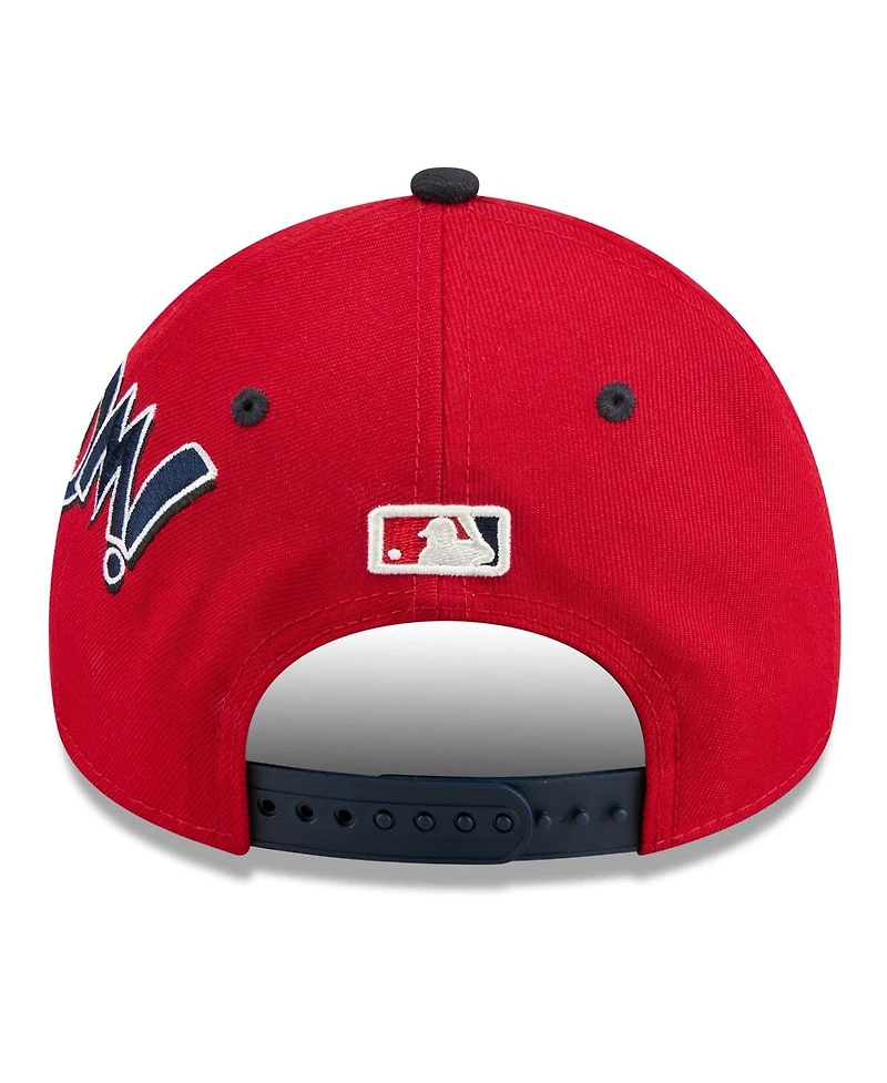 New Era Big Boys and Girls Red/Navy Los Angeles Angels 2025 Mlb Diamond Hero Edition A-Frame 9FORTY Adjustable Hat