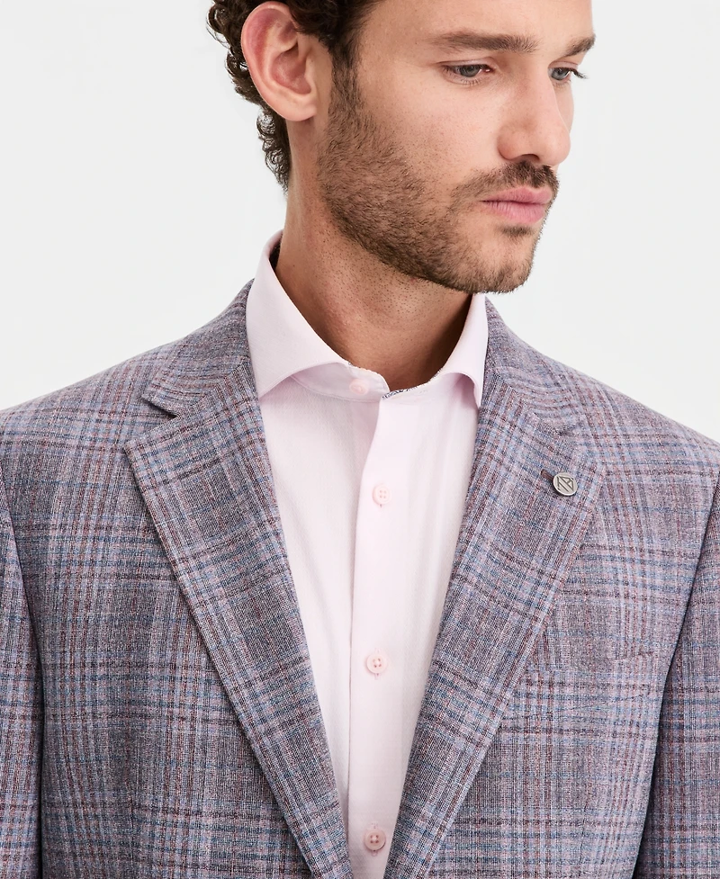 Ted by Baker Men's Purple Plaid Modern-Fit Blazer
