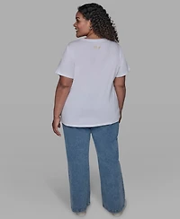 Karl Lagerfeld Paris Plus Logo Short Sleeve T-Shirt